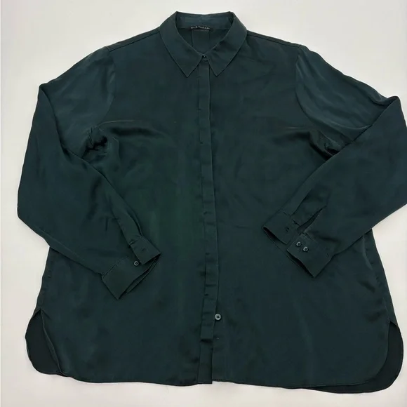 Elie Tahari | Safiya Silk Blouse in jade green | XL - Picture 2 of 8